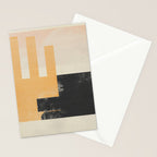 Minimal Abstract mixed-media piece in beige and black colors Stationery Card Gallery Image 2