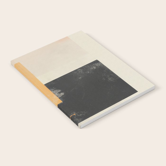 Minimal Abstract mixed-media piece in beige and black colors Notebook