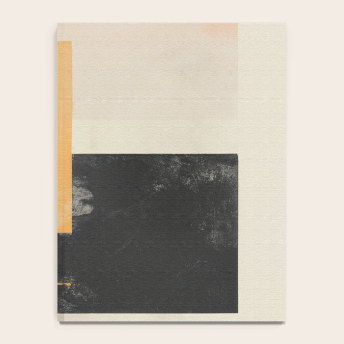 Minimal Abstract mixed-media piece in beige and black colors Notebook Gallery Image 4