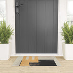 Minimal Abstract mixed-media piece in beige and black colors Welcome Mat Gallery Image 3