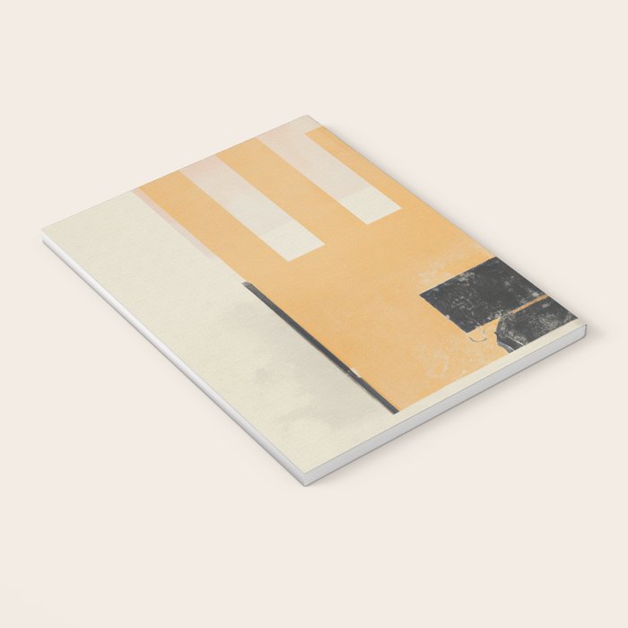 Minimal Abstract mixed-media piece in beige and black colors Notebook Gallery Image 3