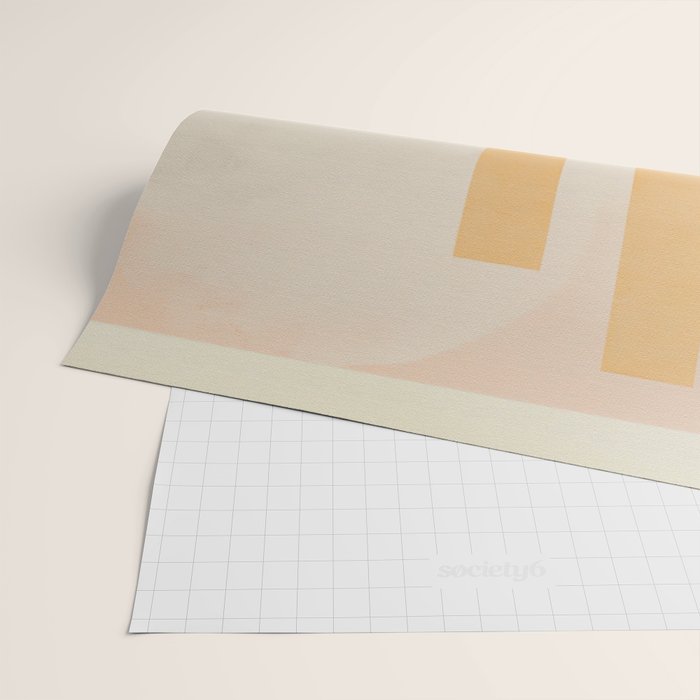 Minimal Abstract mixed-media piece in beige and black colors Wrapping Paper Gallery Image 2