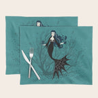 Vampire Mermaid on Aqua Placemat Gallery Image 1