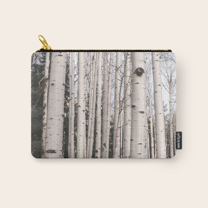 Tall Birch Forest Carry All Pouch