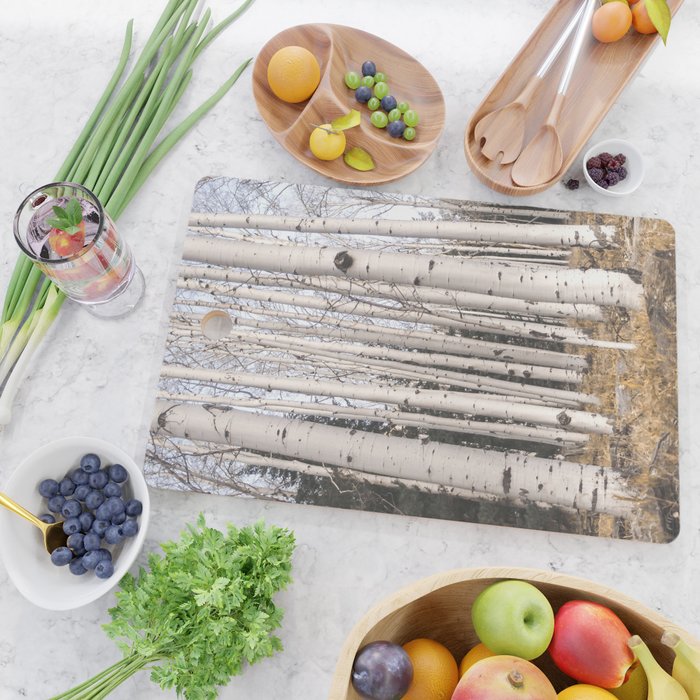Tall Birch Forest Cutting Board Gallery Image 2