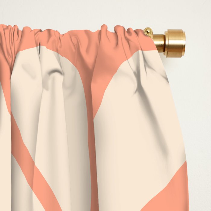 Oh, Daisy! Peach, off-white, purple and green Window Curtain Gallery Image 2