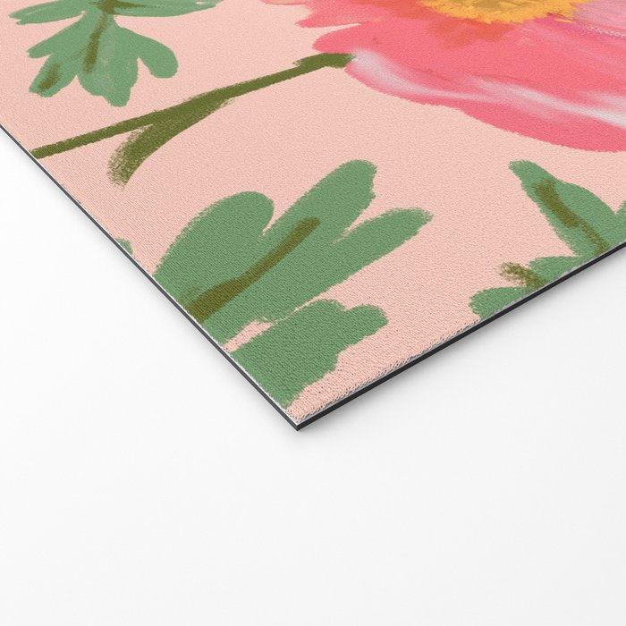 Large Poppy Coral Welcome Mat Gallery Image 2