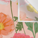 Large Poppy Coral Wall Tapestry Gallery Image 3