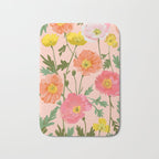 Large Poppy Coral Bath Mat Gallery Image 1