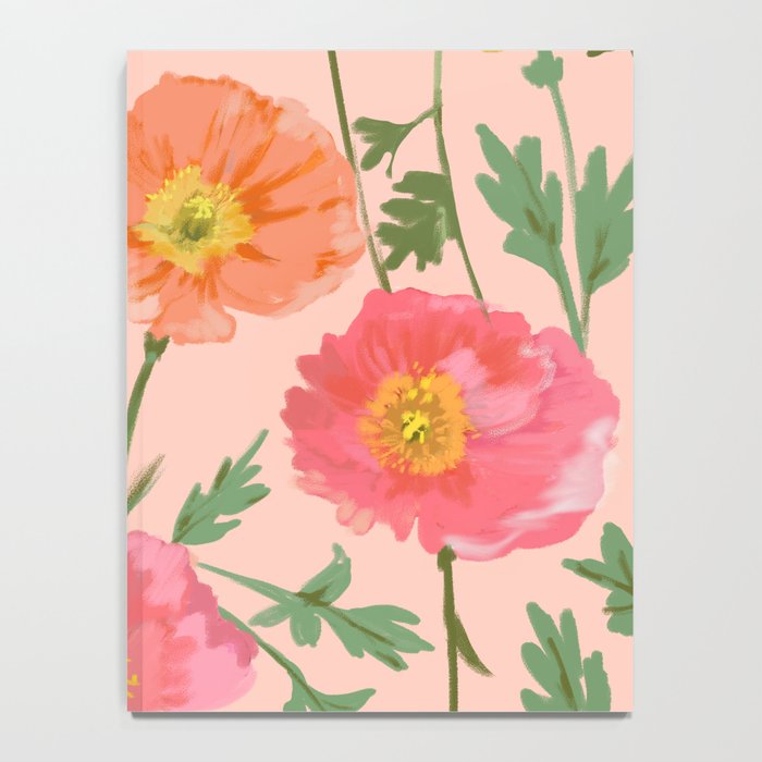 Large Poppy Coral Notebook Gallery Image 4