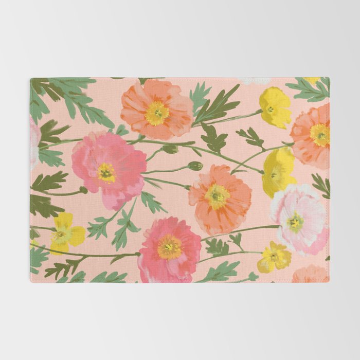 Large Poppy Coral Rug Gallery Image 2