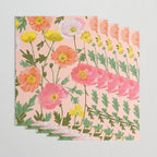 Large Poppy Coral Wrapping Paper Gallery Image 3