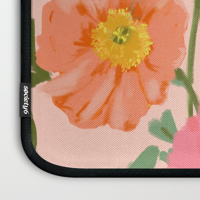 Large Poppy Coral Laptop Sleeve Gallery Image 3