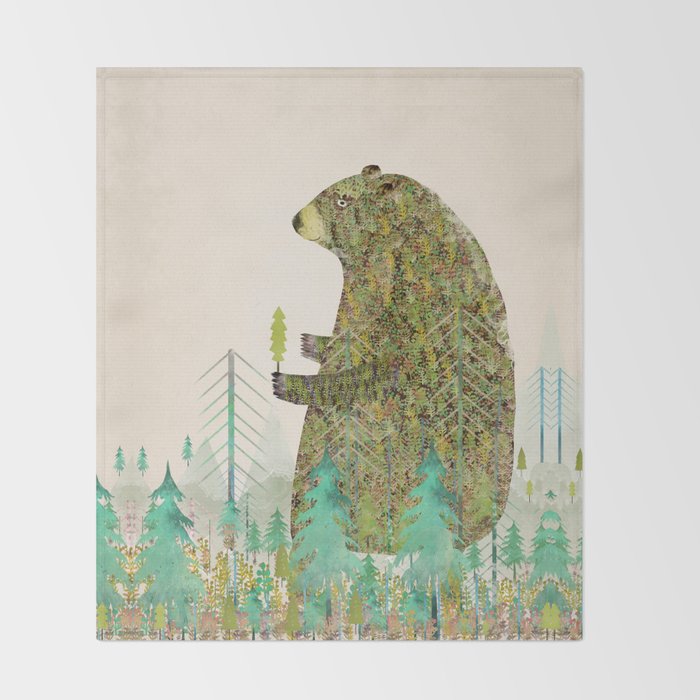 the forest keeper Throw Blanket Gallery Image 2