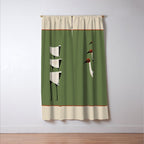 Striped Bird Trio Window Curtain Gallery Image 3