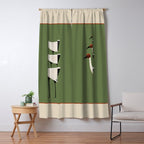 Striped Bird Trio Window Curtain Gallery Image 5