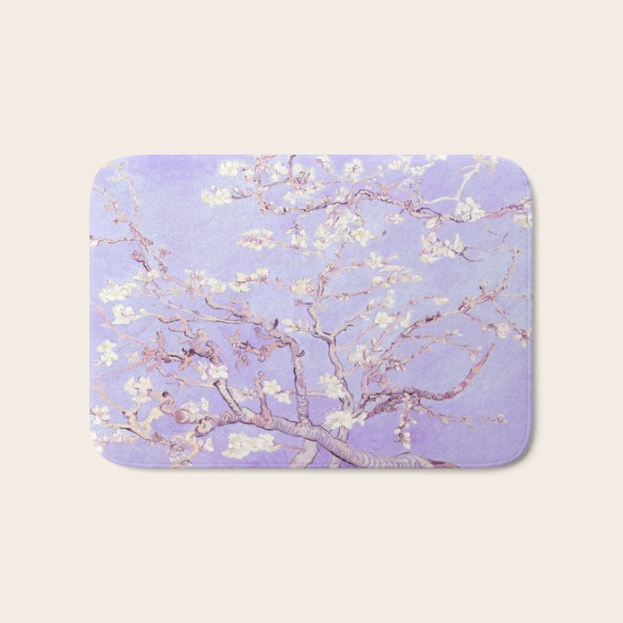 Vincent Van Gogh Almond Blossoms  Lavender Bath Mat Gallery Image 1