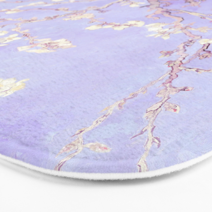 Vincent Van Gogh Almond Blossoms  Lavender Bath Mat Gallery Image 3