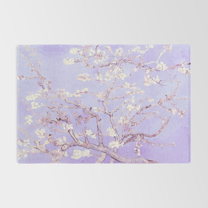 Vincent Van Gogh Almond Blossoms  Lavender Rug Gallery Image 2