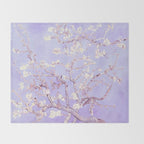 Vincent Van Gogh Almond Blossoms  Lavender Throw Blanket Gallery Image 2