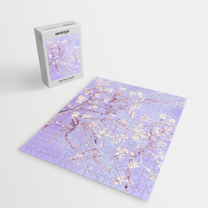 Vincent Van Gogh Almond Blossoms  Lavender Jigsaw Puzzle Gallery Image 2