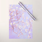 Vincent Van Gogh Almond Blossoms  Lavender Wrapping Paper Gallery Image 1