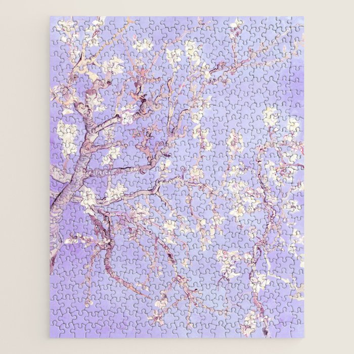 Vincent Van Gogh Almond Blossoms  Lavender Jigsaw Puzzle Gallery Image 1