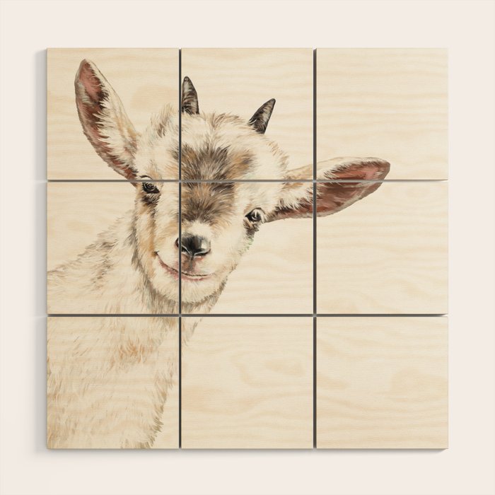 Oh My Sneaky Goat Wood Wall Art Gallery Image 1