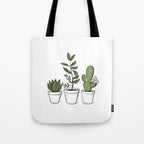 Three Little Succulents Tote Bag Gallery Image 1