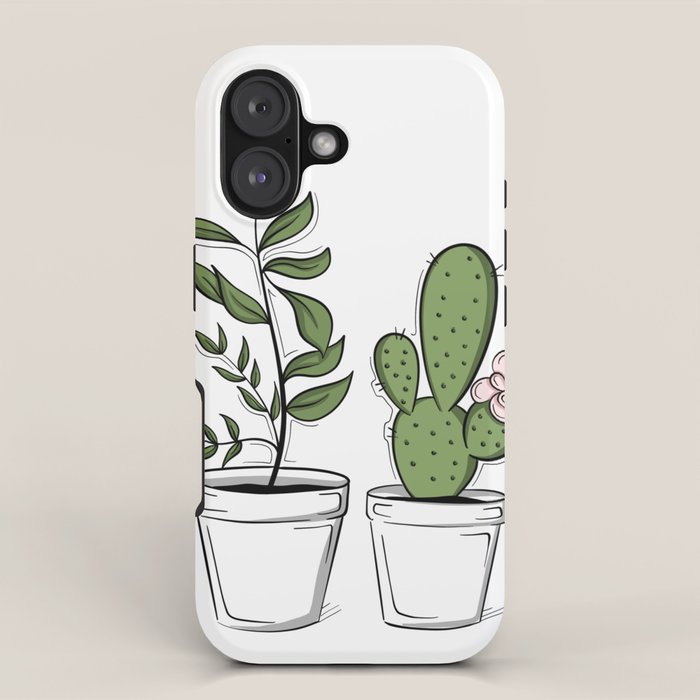 Three Little Succulents iPhone Case Gallery Image 1