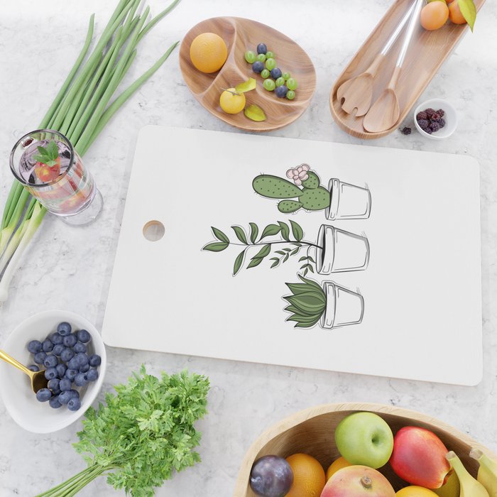 Three Little Succulents Cutting Board Gallery Image 2