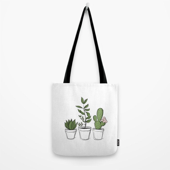 Three Little Succulents Tote Bag Gallery Image 2