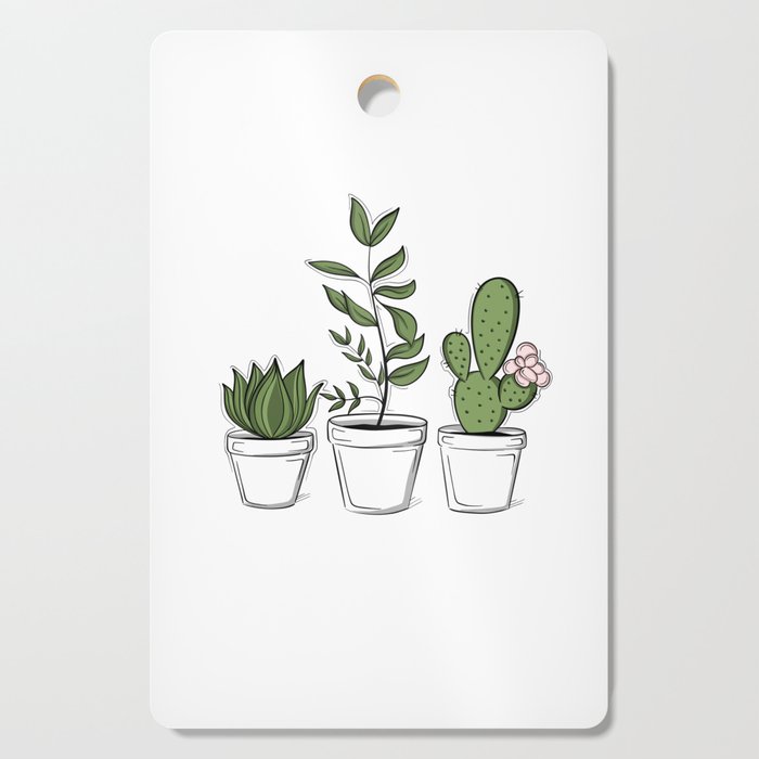 Three Little Succulents Cutting Board Gallery Image 1
