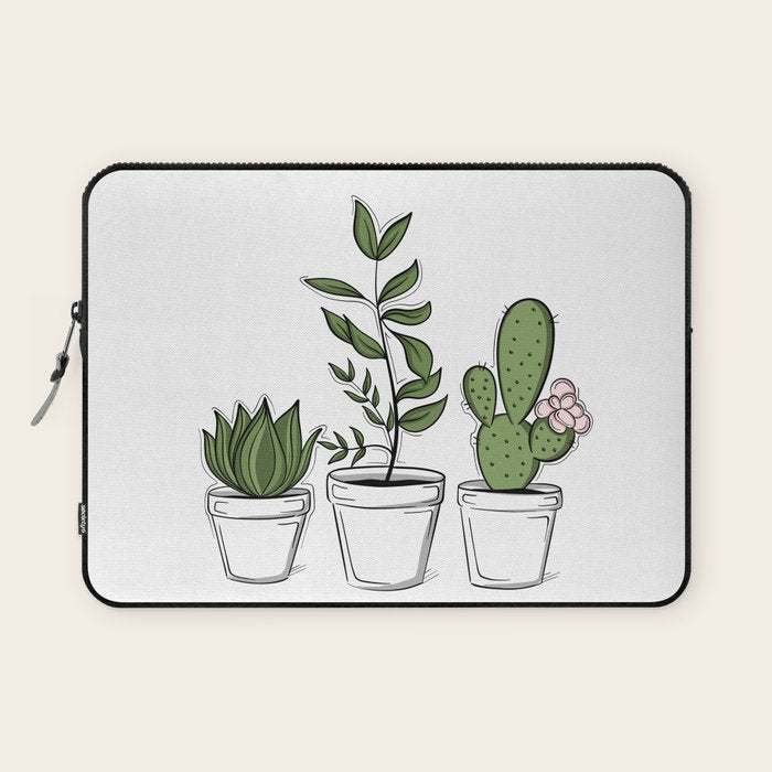 Three Little Succulents Laptop Sleeve Gallery Image 1