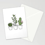 Three Little Succulents Stationery Card Gallery Image 2