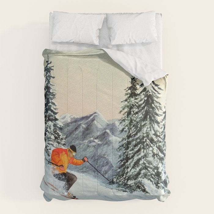 Skiing The Clear Leader Comforter Gallery Image 1