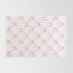 Pastel Pink Bows Coquette Aesthetic Vintage Romantic Feminine Preppy Bedroom Rug Gallery Image 2