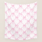 Pastel Pink Bows Coquette Aesthetic Vintage Romantic Feminine Preppy Bedroom Wall Tapestry Gallery Image 4