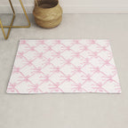 Pastel Pink Bows Coquette Aesthetic Vintage Romantic Feminine Preppy Bedroom Rug Gallery Image 1