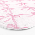 Pastel Pink Bows Coquette Aesthetic Vintage Romantic Feminine Preppy Bedroom Bath Mat Gallery Image 3