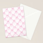 Pastel Pink Bows Coquette Aesthetic Vintage Romantic Feminine Preppy Bedroom Stationery Card Gallery Image 2