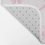 Pastel Pink Bows Coquette Aesthetic Vintage Romantic Feminine Preppy Bedroom Bath Mat Gallery Image 2