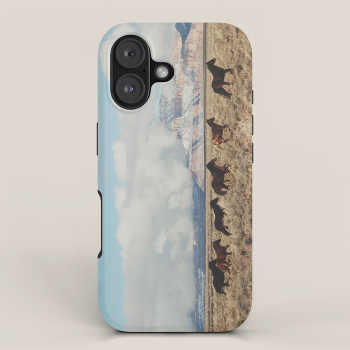 Running Reservation Horses iPhone Case Gallery Image 1
