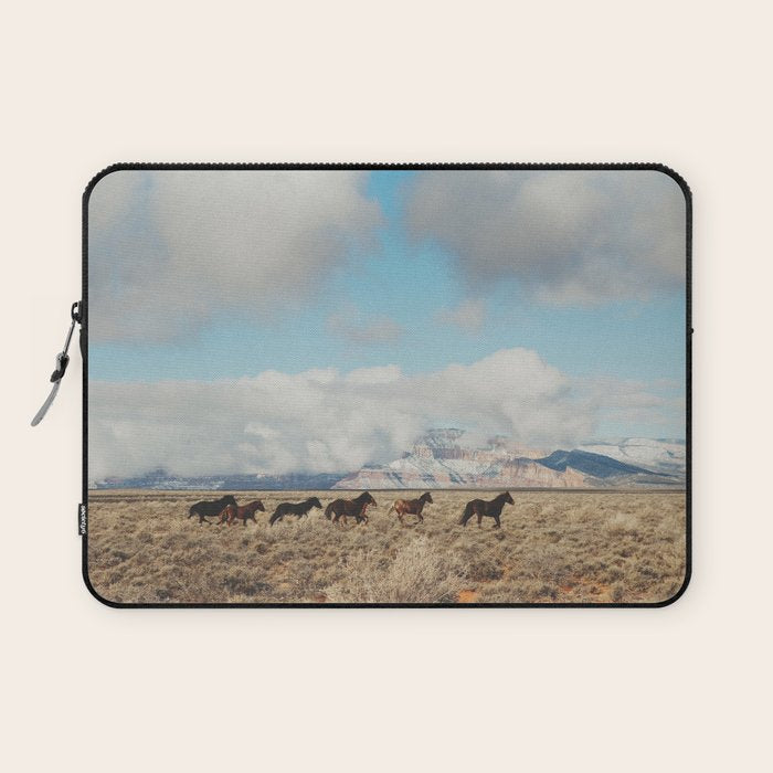 Running Reservation Horses Laptop Sleeve Gallery Image 1