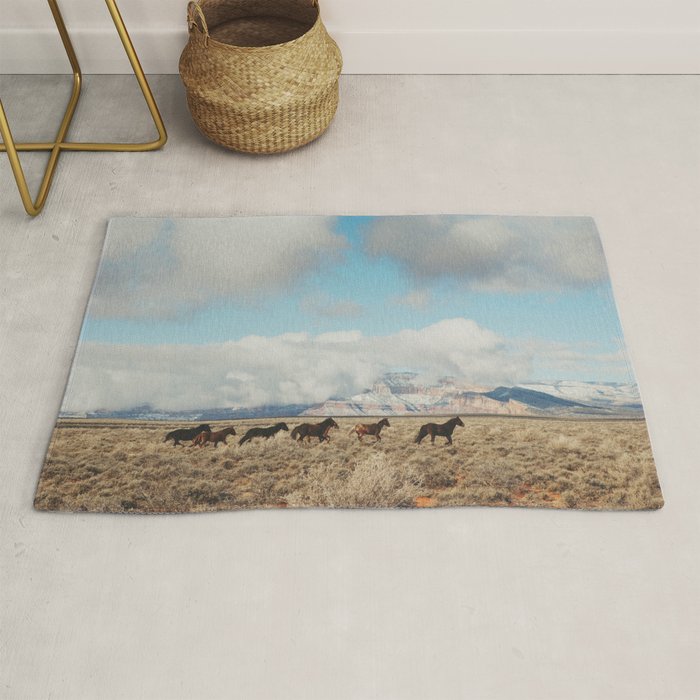 Running Reservation Horses Rug Gallery Image 1