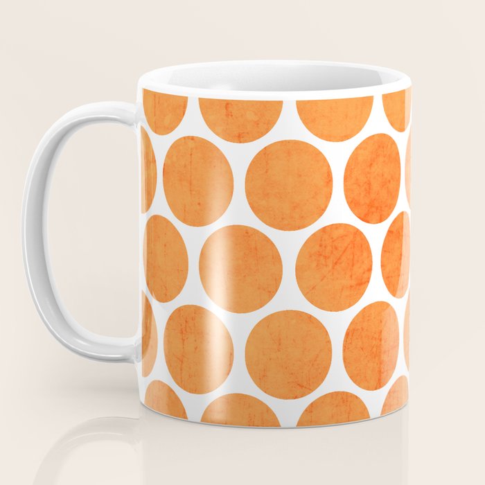 orange polka dots Coffee Mug Gallery Image 3