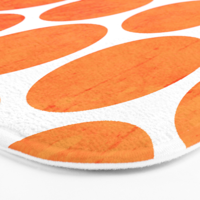 orange polka dots Bath Mat Gallery Image 3