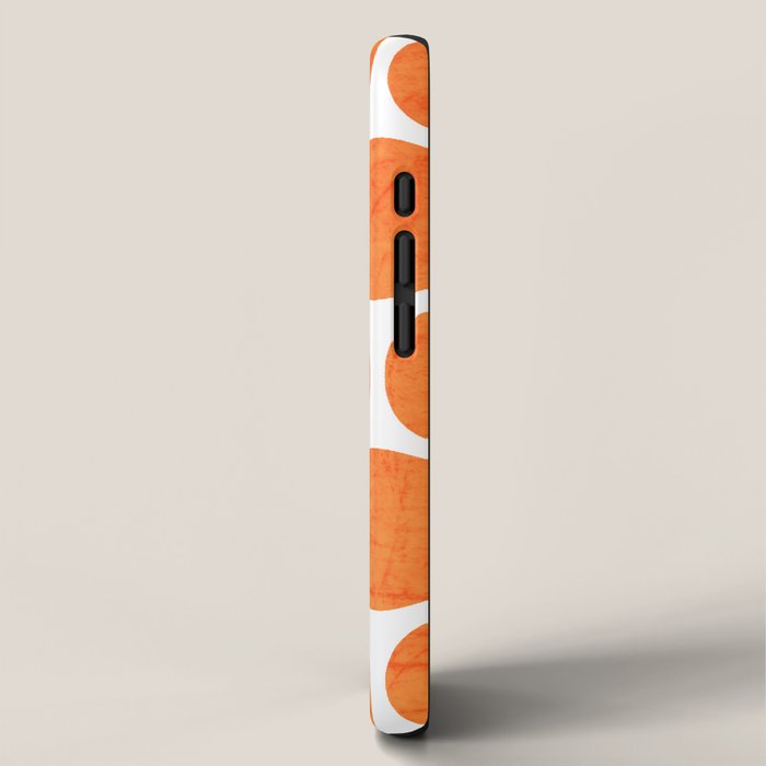 orange polka dots iPhone Case Gallery Image 2