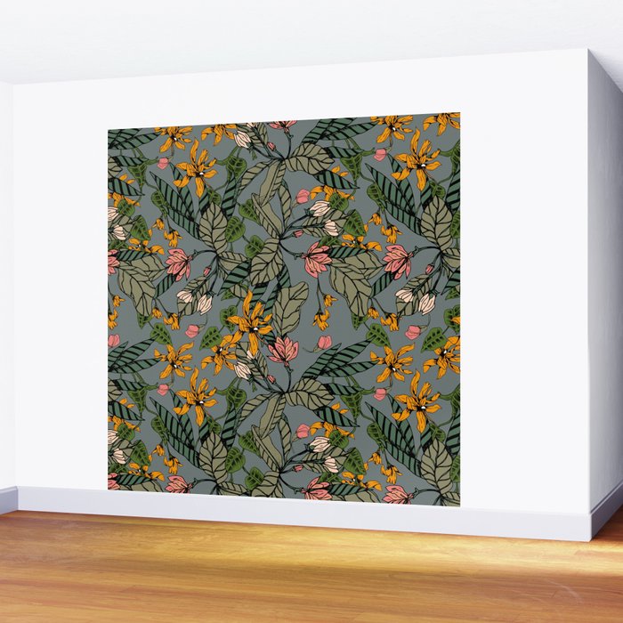 blooming flower botanical Wall Mural Gallery Image 2