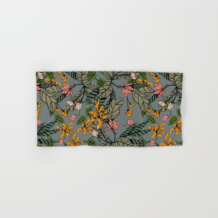 blooming flower botanical Bath Towel Gallery Image 1